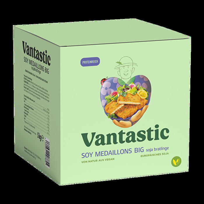 Die Soy Medaillons Big (ehem. Big Steaks) im 500g-Vorratspack für die ganze Familie von Vantastic.