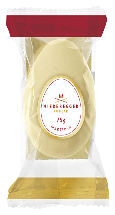 Saftiges Weißes Marzipan-Ei von Niederegger – purer Marzipangenuss, ganz ohne Schokolade. Perfekt für Liebhaber des klassischen Geschmacks!