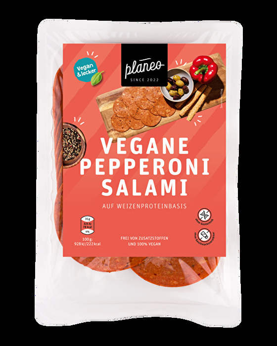 Vegane Salami Pepperoni von planeo günstig im Veganshop bei kokku-online.de bestellen.