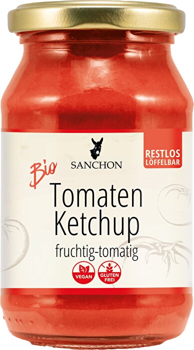 Der Bio Tomaten Ketchup von Sanchon begeistert mit seinem fruchtig-tomatigen Geschmack und verleiht jedem Gericht eine köstliche, harmonische Note.