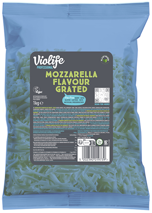 Der Geriebene Der Geriebene Mozzarella Flavour Grated im Großpack von Violife lohnt sich für alle, die oft und gerne Gerichte überbacken.