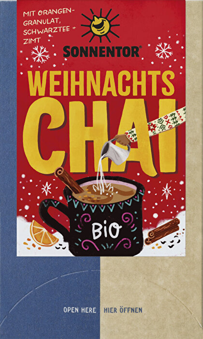 Der Weihnachts Chai von Sonnentor ist Festtagsstimmung im Teebeutel!