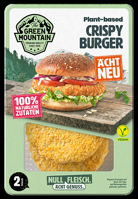 Die Crispy Burger von Green Mountain sind ein Festschmaus für alle, die Chicken-Burger lieben!