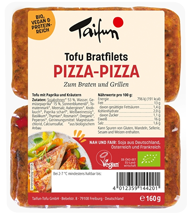 Die Pizza Pizza Bratfilets von Taifun zeigen sich mit einer unverkennbaren, klassischen Pizzanote aus Paprika, Tomaten und Oregano!