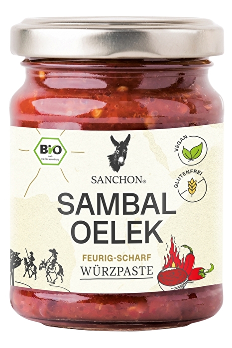 Die Sambal Oelek Würzsauce von Sanchon ist eine traditionelle Würzpaste auf Chili-Basis mit feurig-scharfem Aroma.