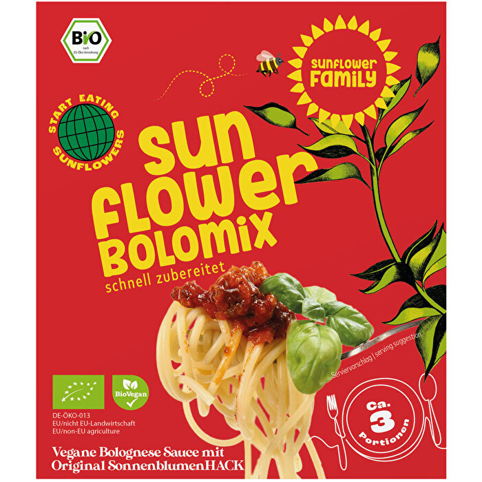 Der sunflowerBOLO Mix von der sunflowerFamily ist schnell zubereitet und überzeugt mit dem herzhaften Geschmack.