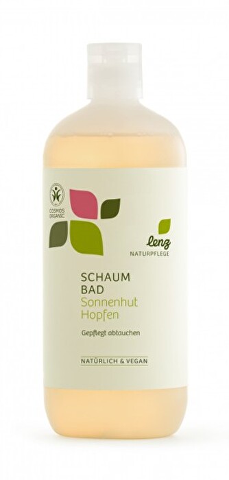 Das ergiebige Schaumbad mit Sonnenhut und Hopfen von Lenz Naturpflege pflegt die ganze Familie.
