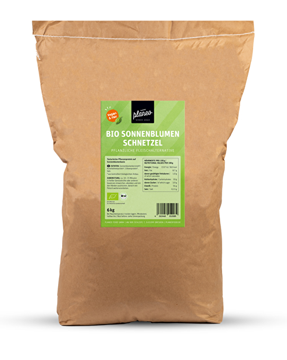 Die Bio Sonnenblumen Schnetzel 6 kg von Planeo sind die ideale Lösung für Gastronomie, Großfamilien oder nachhaltige Sparfüchse.