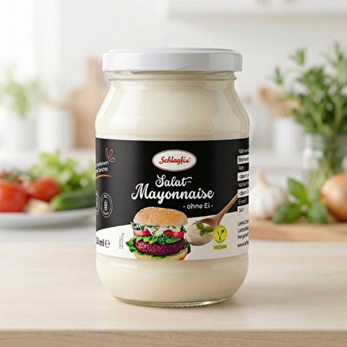 Mit der veganen Schlagfix Salatmayonnaise von LeHA gibt es endlich auch cremigen Mayo für die vegane Genusswelt.