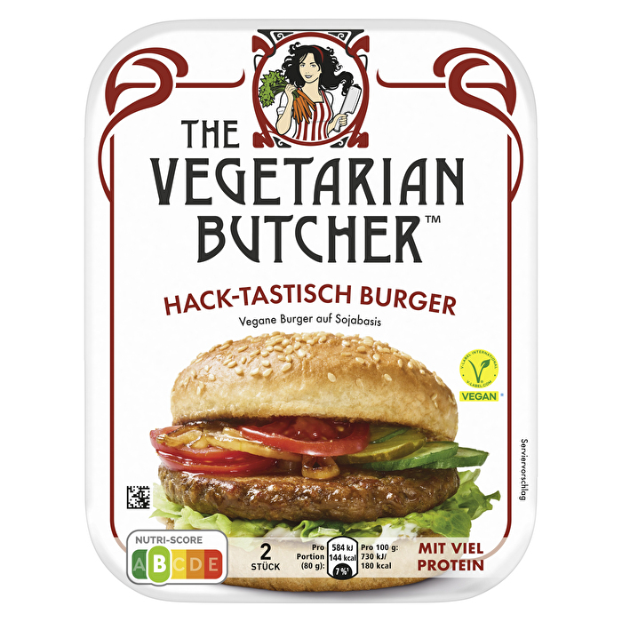 Der Hack-Tastisch Burger von The Vegetarian Butcher sorgt für vollen Geschmack und saftigen Genuss.