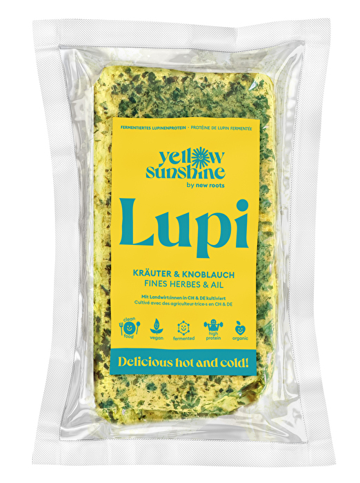 Das Lupi Kräuter & Knoblauch von Yellow Sunshine vereint fermentiertes Lupinenprotein mit aromatischen Kräutern und feinem Knoblauch zu einem besonders vielseitigen, pflanzlichen Genuss.