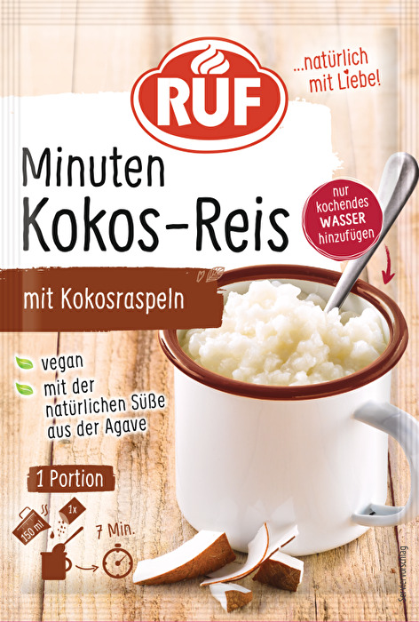 Gönn dir doch mal wieder eine kleine Auszeit, verkriech' dich unter einer gemütlichen Decke und lass' Dir dazu den wohlig warmen Kokos Reis von RUF schmecken.