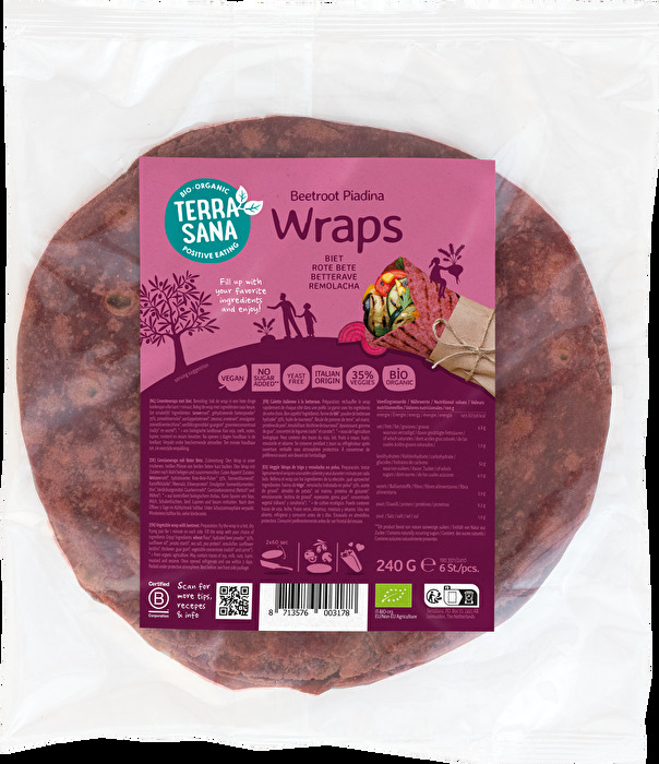 Die Gemüsewraps mit Roter Bete von TerraSana mit 35% Gemüseanteil verbinden Genuss und Alltagstauglichkeit auf besonders leckere Weise.