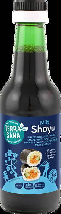 Die Shoyu mild von TerraSana ist eine traditionell japanische Sojasauce und wird nach überlieferten Rezepturen hergestellt und reift für mindestens 18 Monate, um ihr besonders ausgewogenes Aroma zu entwickeln.
