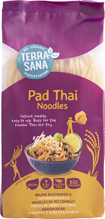 Mit den Pad Thai Naturreisnudeln von TerraSana gelingen asiatische Nudelgerichte schnell und unkompliziert.