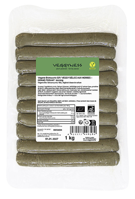 Die Vegane BIO Bratwurst von veggyness schmeckt so, wie man sich das immer gewünscht hat!