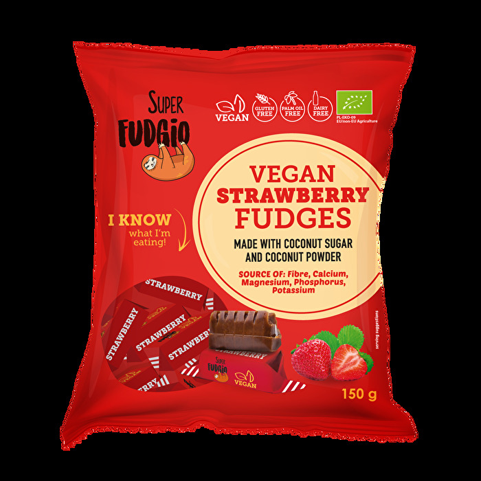 Die Toffee °Strawberry Flavour° von Super Fudgio schmecken wirklich unglaublich nach frischen Erdbeeren und sind so weich, dass sie einfach auf der Zunge geschmolzen werden können!