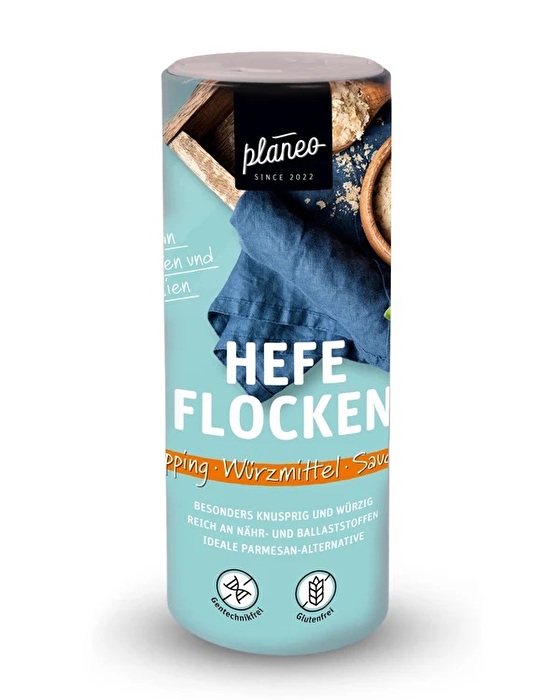 Die Hefeflocken im Streuer von planeo verleihen zahlreichen Gerichten im Handumdrehen eine angenehm würzige Note.