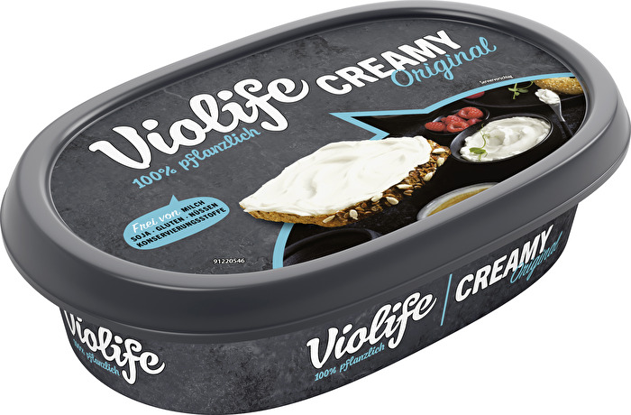Der Creamy Original von Violife ist eine herrlich cremige Frischkäse Alternative, die dank der neuen Rezeptur jetzt noch cremiger und hitzebeständiger ist.