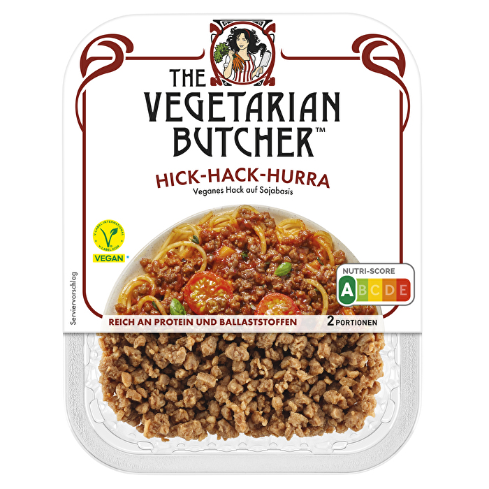 Das Hick-Hack-Hurra von The Vegetarian Butcher überzeugt mit seiner saftigen Konsistenz und vielseitigen Einsatzmöglichkeiten in deiner Küche.