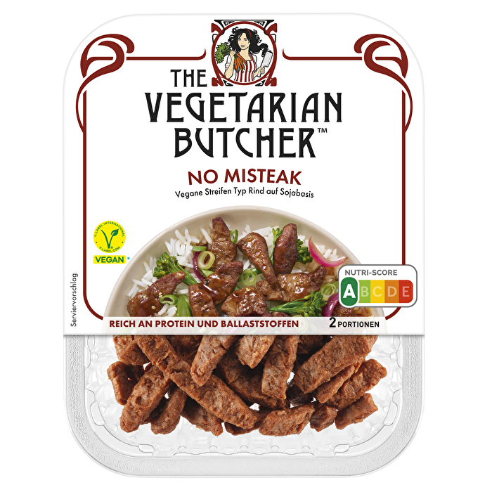Die No Misteak von The Vegetarian Butcher ist eine vegane Alternative zu Rindfleisch auf Sojabasis.