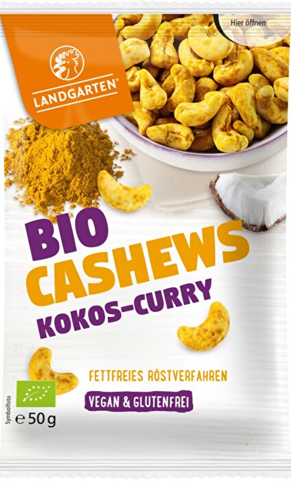 Cashews Kokos Curry von Landgarten günstig bei Kokku im Veganshop kaufen!
