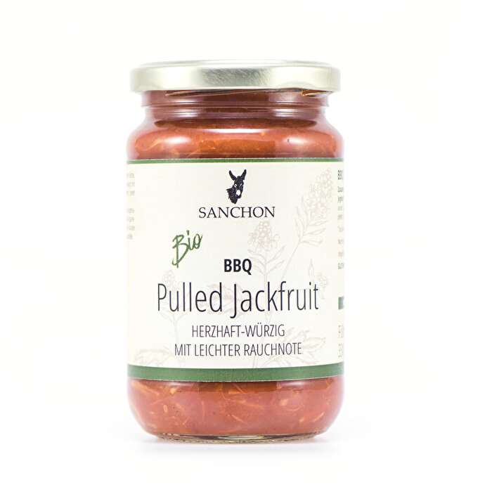 BBQ Pulled Jackfruit Sauce von Sanchon günstig bei Kokku im Veganshop kaufen!
