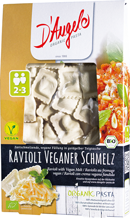 Ravioli mit veganem Schmelz - Neu ohne Palmöl! von D\'Angelo Pasta günstig bei Kokku im Veganshop kaufen!