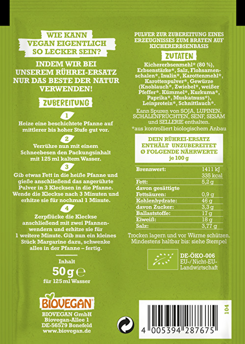 Mein Rührei-Ersatz von BioVegan jetzt günstig bei kokku-online.de kaufen!