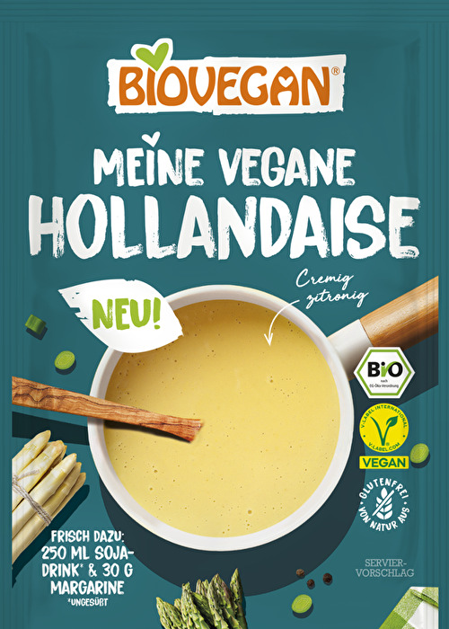 Die vegane Hollandaise von Biovegan ist dem Saucen Klassiker nachempfunden