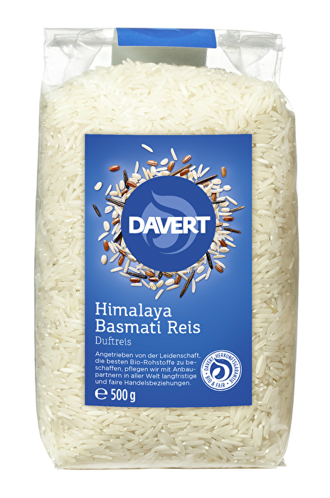 Der Himalaya Basmati Reis von Davert ist die perfekte Beilage für asiatische und orientalische Gerichte.