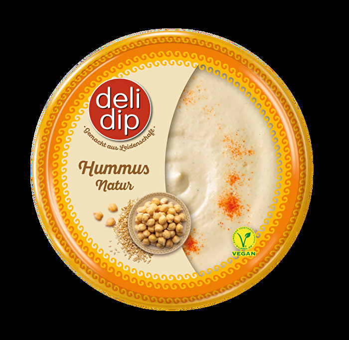 Hummus Natur von delidip wird nach einem authentischen Rezept hergestellt und bringt Dir den Orient an den heimischen Küchentisch.