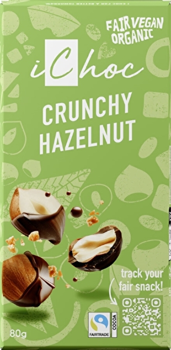 Die Crunchy Hazelnut (ehem. Super Nut) von iChoc mit neuer Rezeptur und neuem Design beweist erneut, dass sich die berühmte Kombi aus Schoki und Nuss nicht ohne Grund großer Beliebtheit erfreut.