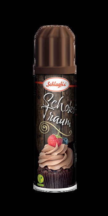 Die vegane Schlagfix Sprühsahne von LeHA gibt es jetzt sogar als Schoko-Traum.