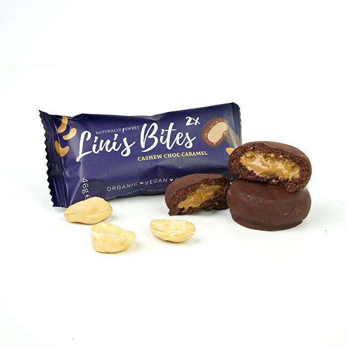 Cashew Choc Caramel Pralinis von Lini's Bites günstig im Veganshop bei kokku-online.de bestellen.