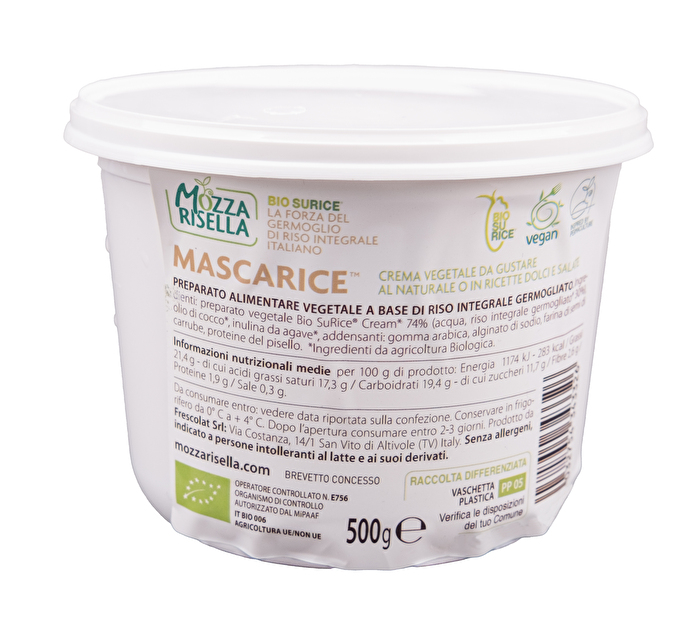 Die Mascarice Großpackung von MozzaRisella ist eine vegane Alternative zu Mascarpone und lässt sich damit hervorragend zum Herstellen von Süßspeisen verwenden.