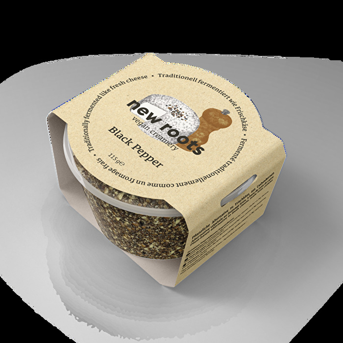 Der Black Pepper von New Roots lässt dich sofort alle tierischen Frischkäse vergessen.