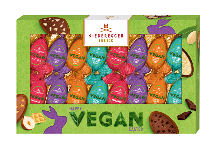 Mit der veganen Eier Variationen von Niederegger bist du für Ostern bestens ausgestattet, denn hier finden alle etwas.