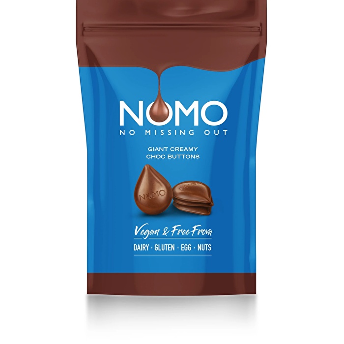 Die Creamy Giant Buttons von Nomo sind der perfekte Snack für Zwischendurch und unterwegs.