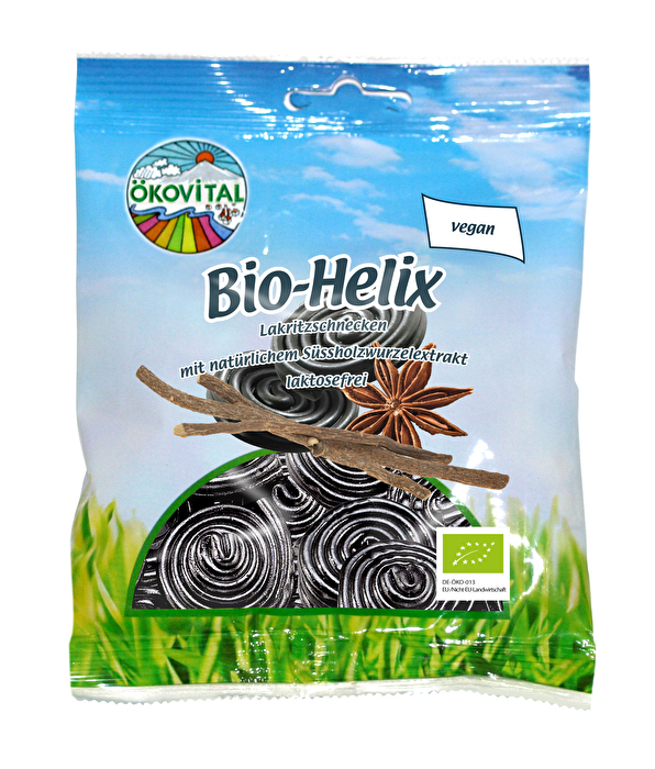 Hinter Helix von Ökovital stecken klassische Lakritzschnecken mit natürlichem Süßholzwurzelextrakt.