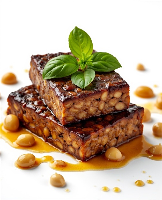 Tempeh mariniert von planeo schmeckt herzhaft-würzig mit einer leicht salzigen Umami-Note.