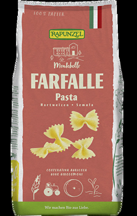 Mit der Farfalle in toller Schmetterlingsform von Rapunzel kannst du wunderschöne Pasta Gerichte zaubern