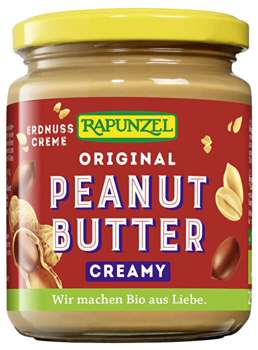 Die Peanutbutter creamy von Rapunzel im klassischen American Style ist besonders streichzart und wunderbar cremig.