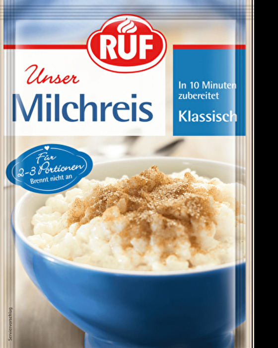 Der Milchreis Klassisch von RUF ist eine Wohltat für deine Seele.