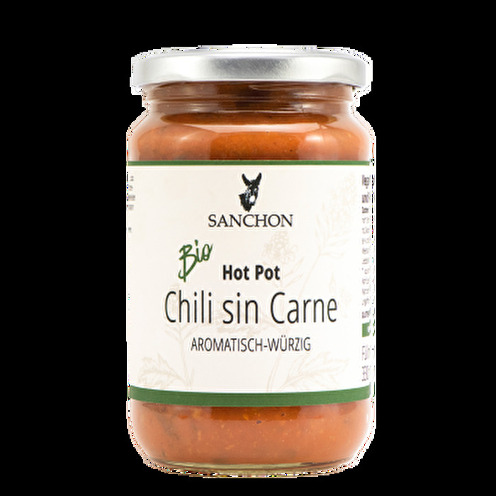Das Chili sin Carne von Sanchon ist die pflanzliche Variante des beliebten Gerichts aus der mexikanischen Küche.