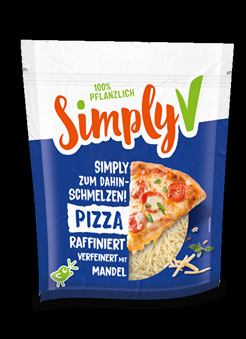 Wenn du auf die zart-schmelzende Schicht auf deiner veganen Pizza nicht verzichten willst, dann musst du das auch nicht. Denn ab jetzt gibt es den neuen Gerieben Pizza von Simply V!