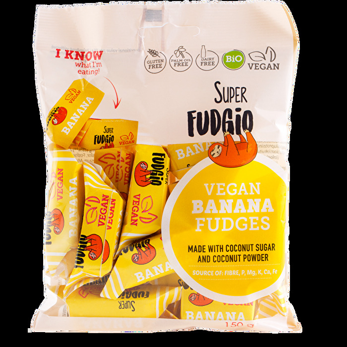 Die Toffee °Banana Flavour° von Superfudgio schmecken einmalig nach Bananen, sind extra weich und schmelzen auf der Zunge! Jetzt
