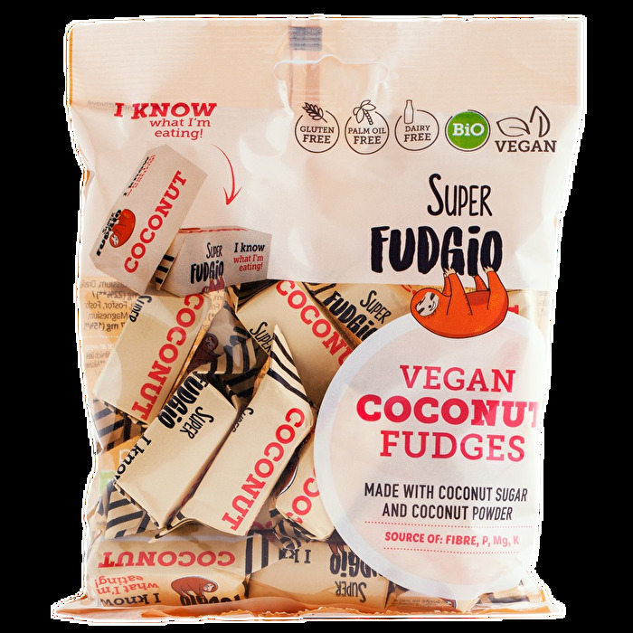 Die Toffees °Coconut Flavour° von Super Fudgio schmecken wirklich einmalig intensiv nach Kokosnuss, sind extrem weich und schmelzen im Mund.