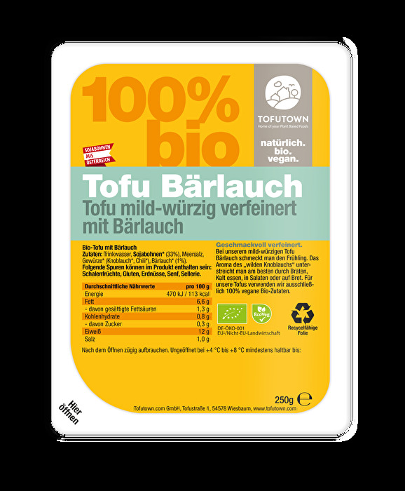Der Tofu Bärlauch von TOFUTOWN bringt dir den Frühling auf den Teller.