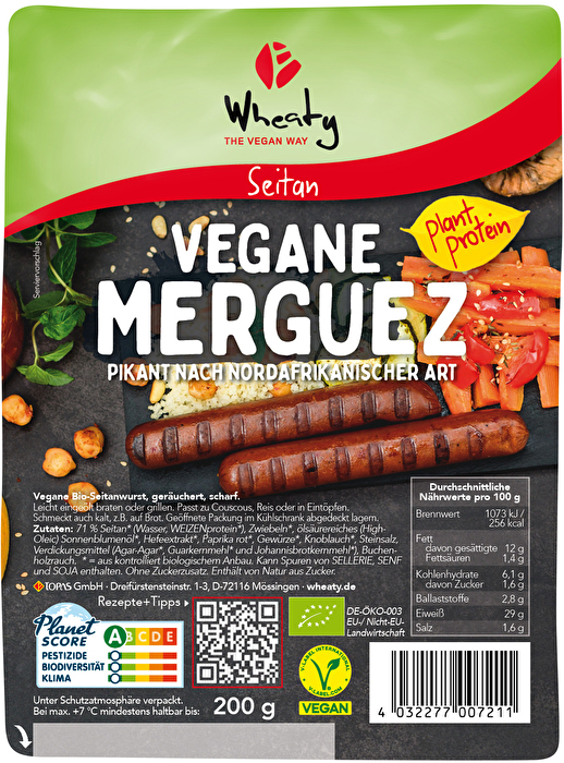 In der französischen und südländischen Küche bereits nicht mehr wegzudenken, nun auch endlich als vegane Variante von Wheaty - die Merguez.